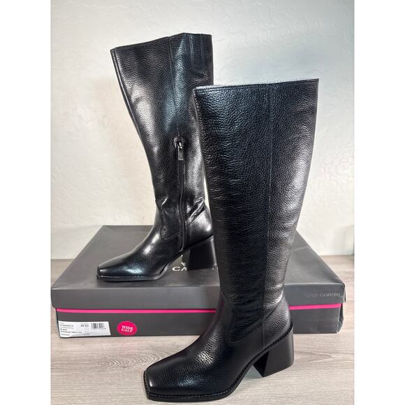 Vince Camuto Womens's Sangeti2 8M Wide Calf Knee-High Boots Leather- NIB - Picture 2 of 8